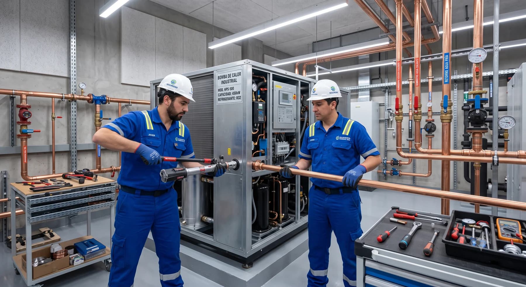 Profesionales trabajando en una sala técnica